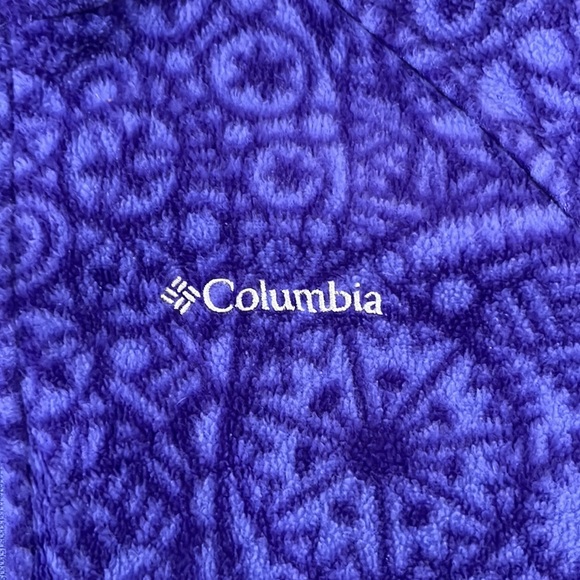 Columbia Purple Printed Zipper Jacket - Picture 2 of 4